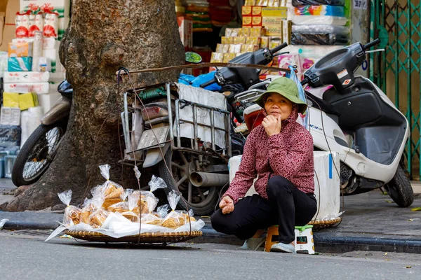 Sklep Mobilny Ulicy Hanoi Wietnamie Listopad 2019 — Zdjęcie stockowe