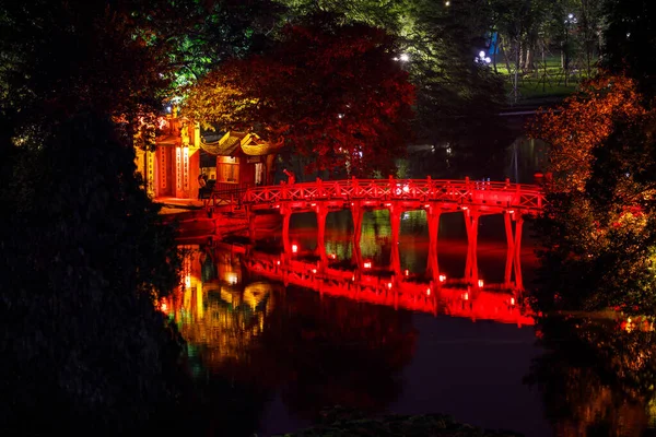 Templo Ngoc Son Lago Hoan Kiem Hanói Vietnã — Fotografia de Stock