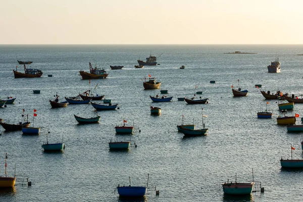 Fisher Boats Bay Mui Vietnam — Stock Photo, Image