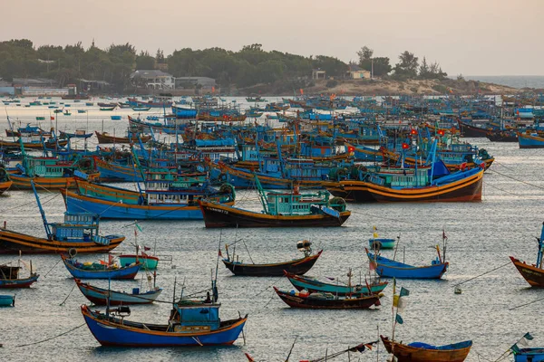 Fisher Boats Bay Mui Vietnam — Stock Photo, Image