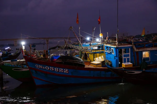 Puerto Pesquero Hoi Vietnam Por Mañana Temprano Diciembre 2019 — Foto de Stock