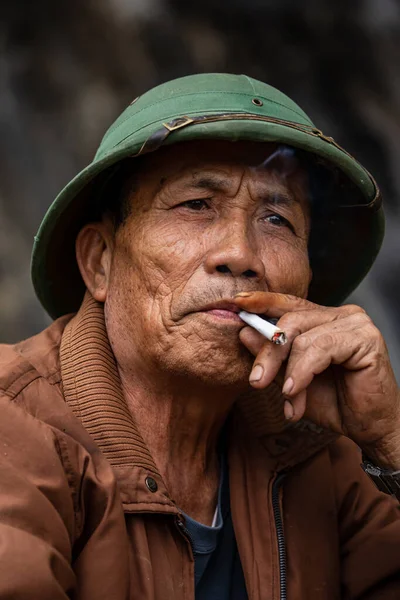 Portrait Fermier Sympathique Vietnam — Photo