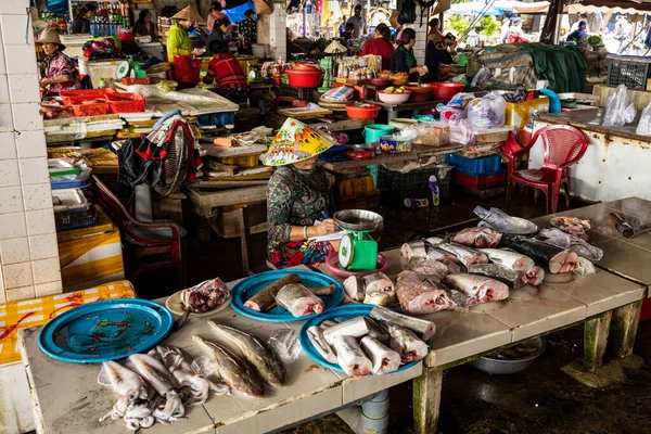 Tradicional Mercado Pescado Hoi Vietnam Diciembre 2019 — Foto de Stock