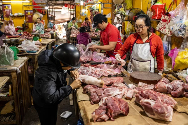 Meat Market Hoi Vietnam December 2019 — Stock Photo, Image