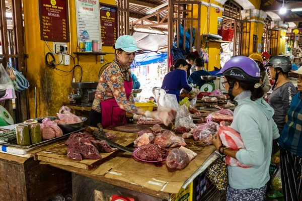 Mercado Carne Hoi Vietnam Diciembre 2019 — Foto de Stock