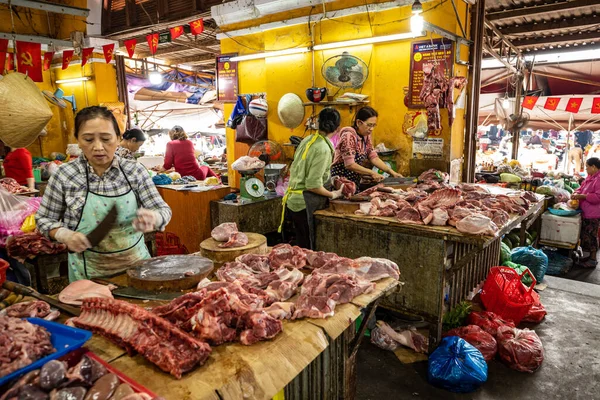 Mercado Carne Hoi Vietnam Diciembre 2019 — Foto de Stock