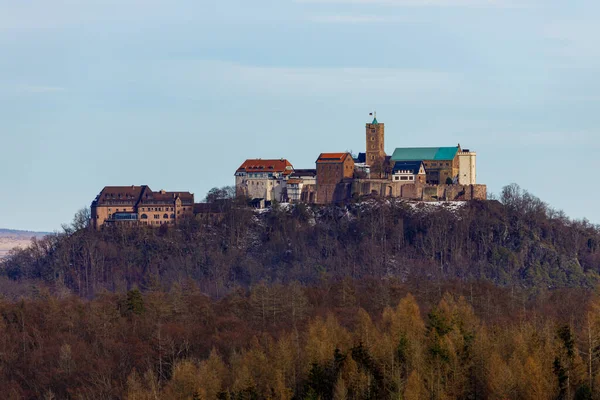 テューリンゲンの森のアイゼナハのヴァルトブルク城 — ストック写真