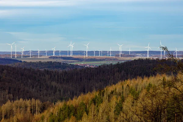 Вітроелектростанція Лісу Тюрингії — стокове фото