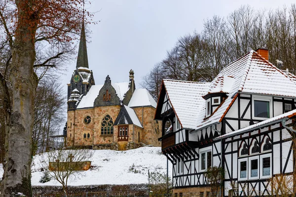 Die Historische Holzhausener Kirche — Stockfoto