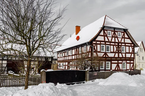 Half Timbered Houses Herleshausen Germany — Stock Photo, Image