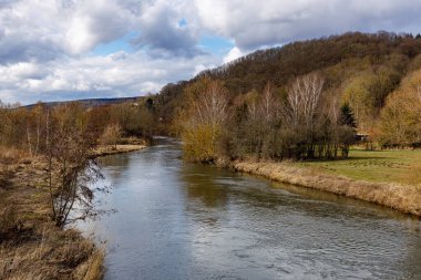Thuringia 'daki Vacha' daki Werra Vadisi.