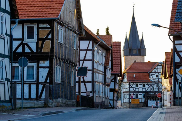 Das Dorf Und Die Kirche Von Netra Hessen — Stockfoto