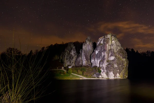 Die Externsteine Teuteburger Wald Deutschland — Stockfoto