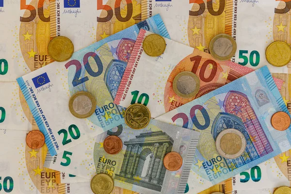 Moneda Europea Como Telón Fondo — Foto de Stock