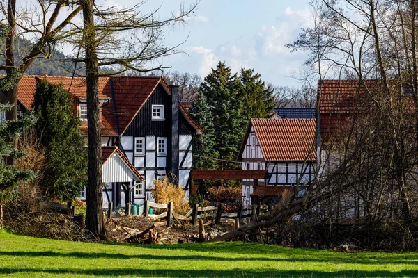 德国黑森州历史上著名的赫莱斯豪森村 — 图库照片