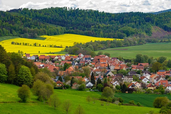 Villaggio Lauchrden Nella Valle Della Werra Turingia — Foto Stock