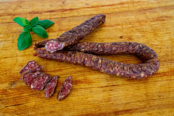 Een Hesse Gourmet Rookte Worst Als Een Salami — Stockfoto