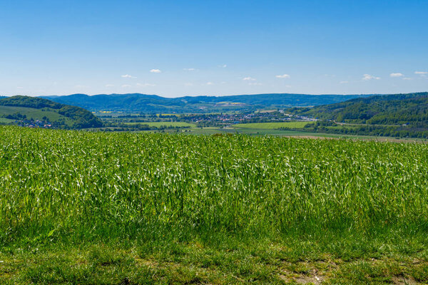 The landscape of the Werra Valley at Herleshausen