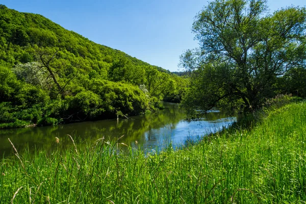 Hesse Thuringia Arasındaki Werra Nehri — Stok fotoğraf