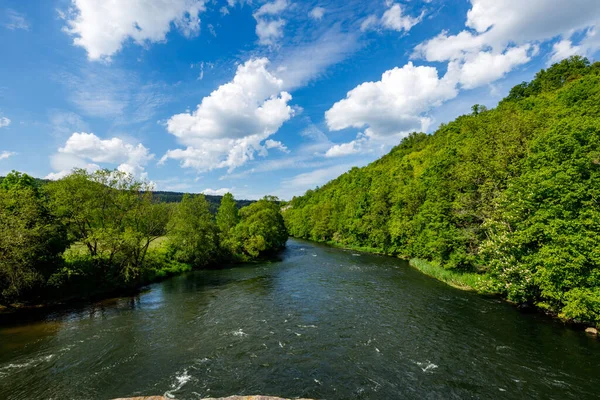 Valley Werra River Creuzburg Thruingia — Stock Photo, Image