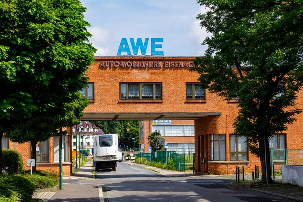 Puerta Histórica Fábrica Awe Wartburg Eisenach Alemania Julio 2021 — Foto de Stock