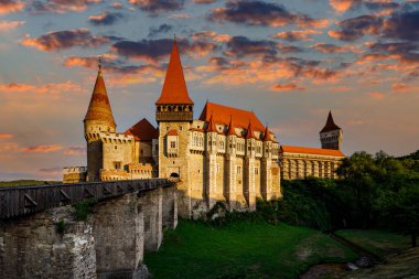 The Hunedoara Castle in Romania clipart