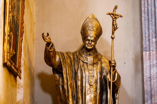 Estátua Papa João Paulo Maria Radna Romênia — Fotografia de Stock