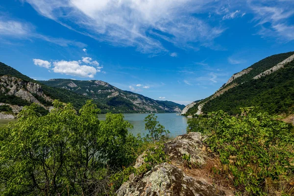 Dunaj Dużymi Kotłami Między Rumunią Serbią — Zdjęcie stockowe