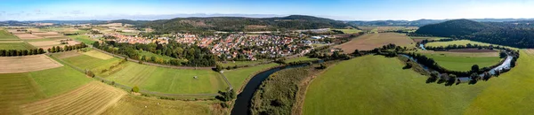 Das Dorf Herleshausen Werratal Hessen — Stockfoto