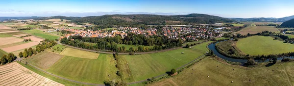 Das Dorf Herleshausen Werratal Hessen — Stockfoto