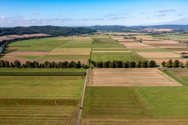 Hesse, Almanya 'daki Herleshausen Werra Vadisi manzarası