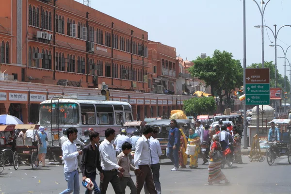 Caos del traffico di Jaipur — Foto Stock