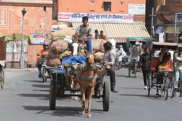 Jaipur Traffic Chaos — Stock Photo, Image