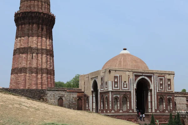 O Minar Qutab em New Dehli Índia — Fotografia de Stock