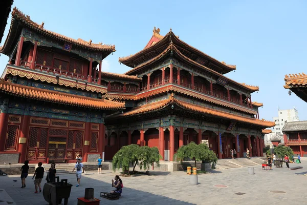Храм Ламы в Пекине в Китае — стоковое фото