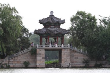 Yaz Sarayı Park Pekin Çin köprüler