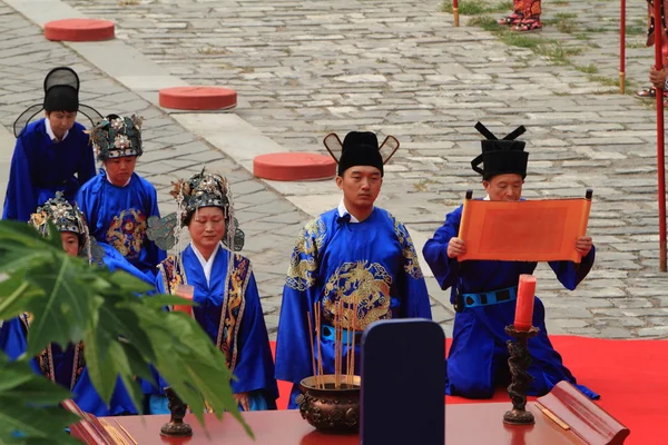 A Cerimônia do Túmulo Ming do Emporer Yongle — Fotografia de Stock