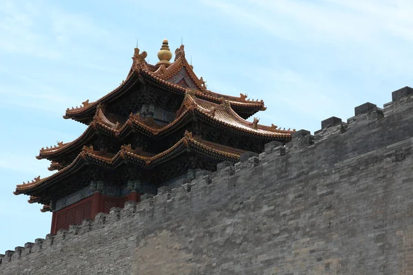 De stadsmuur van de verboden stad van Peking — Stockfoto