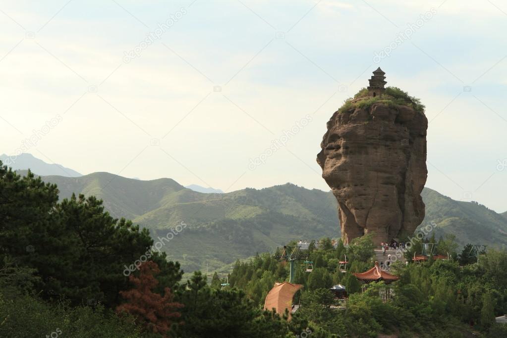 The Rock Formations with Temple of Chengde in China