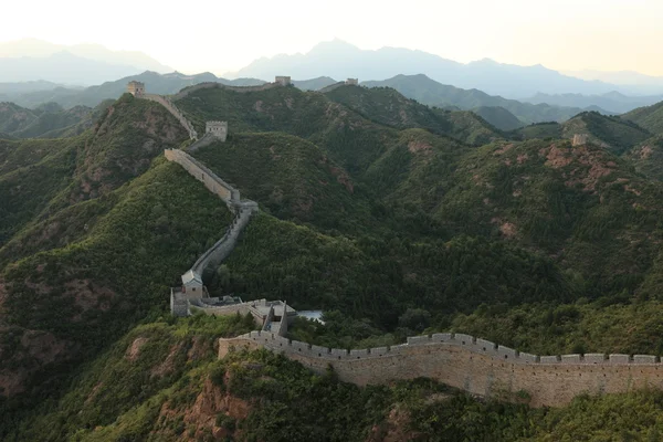 Lever de soleil à la Grande Muraille de Chine — Photo