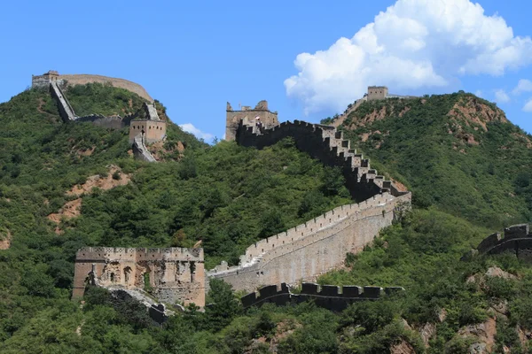 A Grande Muralha da China perto de Jinshanling — Fotografia de Stock