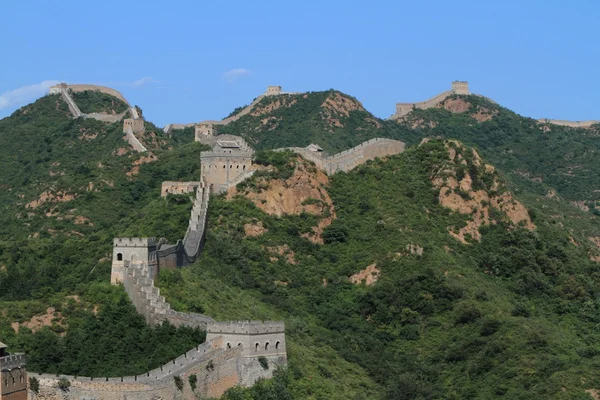 Великая китайская стена рядом с Цзиньшаньлином — стоковое фото