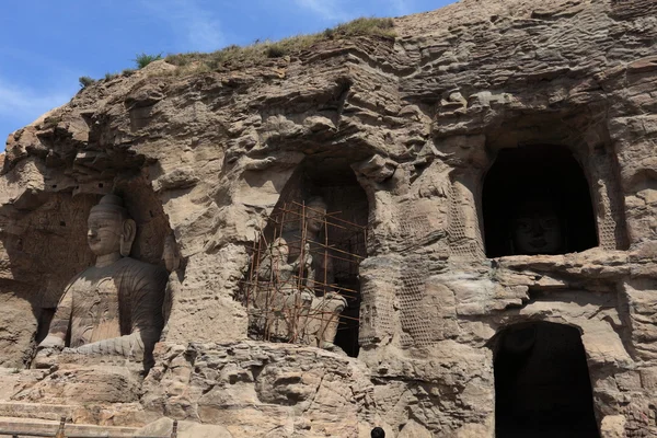 Yungang jeskyně klášter Datong v Číně — Stock fotografie