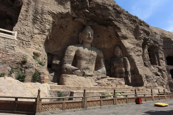 Buddhové Yungang jeskyně klášter Datong v Číně — Stock fotografie