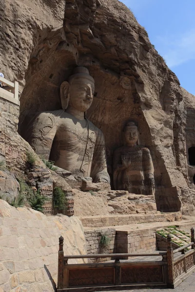 Budas del Monasterio Yungang Cave de Datong en China — Foto de Stock