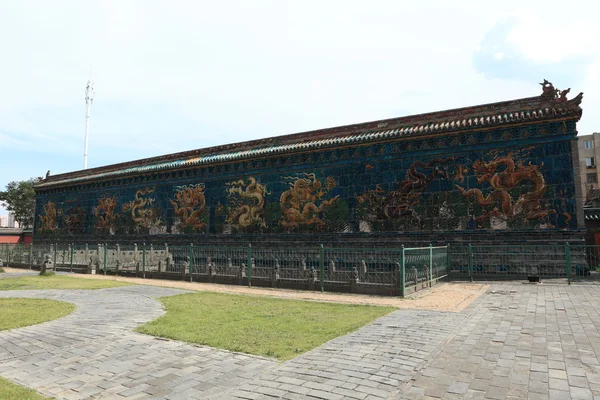 9 ejderha duvar Datong Çin — Stok fotoğraf