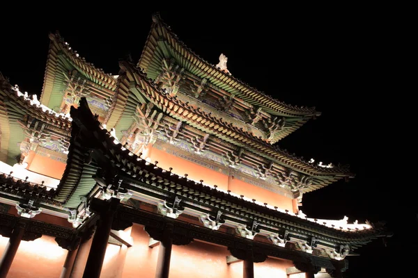 La muralla de Datong en China por la noche — Foto de Stock