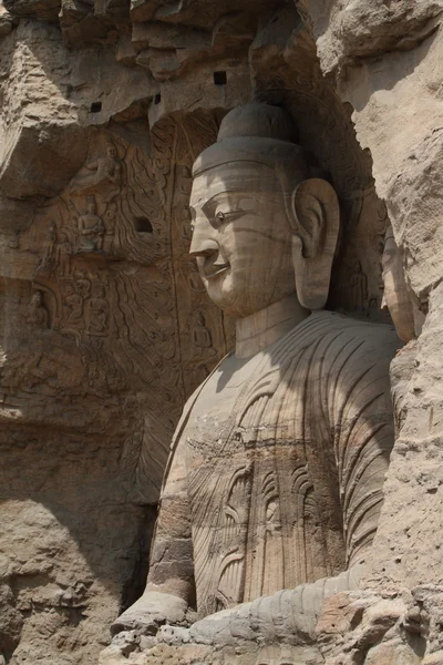 De Boeddha standbeeld van Yungang in China — Stockfoto