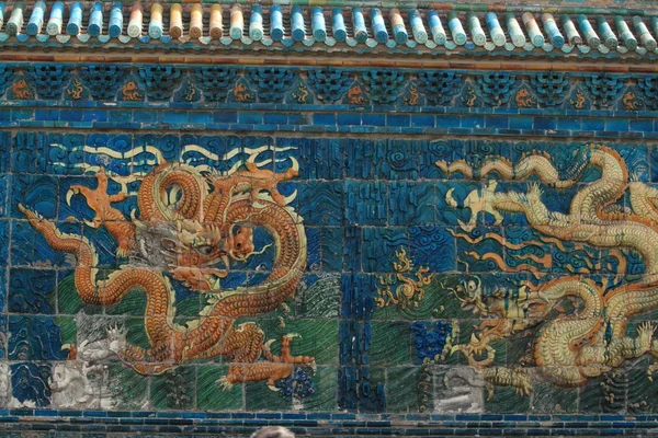 De 9 Dragon muur in Datong in China — Stockfoto