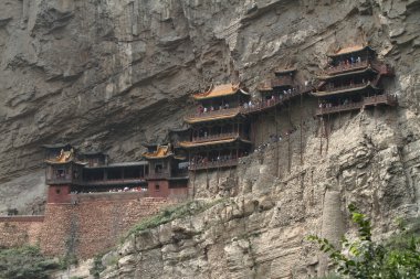 Datong Çin'Xuankong Si Manastırı